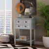 Gray Driftwood Storage Console Tables (Photo 13 of 15)