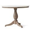 Gray Wash Benchwright Pedestal Extending Dining Tables (Photo 17 of 25)
