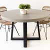 Thick White Marble Slab Dining Tables With Weathered Grey Finish (Photo 25 of 25)