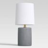Grey Textured Standing Lamps (Photo 14 of 15)