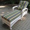 White Wicker Chaise Lounges (Photo 2 of 15)