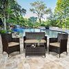Outdoor Cushioned Chair Loveseat Tables (Photo 8 of 15)