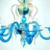Turquoise Blown Glass Chandeliers (Photo 14 of 15)