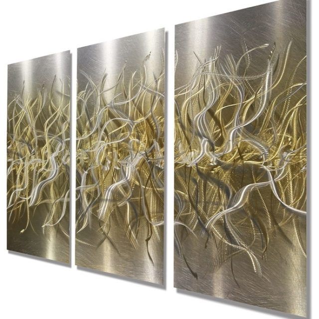 15 Ideas of Silver and Gold Wall Art