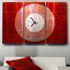 Abstract Metal Wall Art With Clock (Photo 14 of 15)