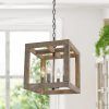 Handcrafted Wood Lantern Chandeliers (Photo 14 of 15)