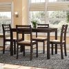 Hanska Wooden 5 Piece Counter Height Dining Table Sets (Set Of 5) (Photo 8 of 25)