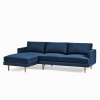 2Pc Connel Modern Chaise Sectional Sofas Black (Photo 14 of 25)