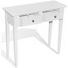 White Gloss And Maple Cream Console Tables (Photo 5 of 15)