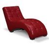 Red Leather Chaises (Photo 9 of 15)
