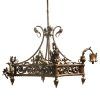 Vintage Wrought Iron Chandelier (Photo 3 of 15)