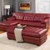 Red Leather Sectional Sofas With Ottoman (Photo 13 of 15)
