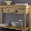 Honey Oak And Marble Console Tables (Photo 8 of 15)