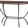 Oval Aged Black Iron Console Tables (Photo 8 of 15)