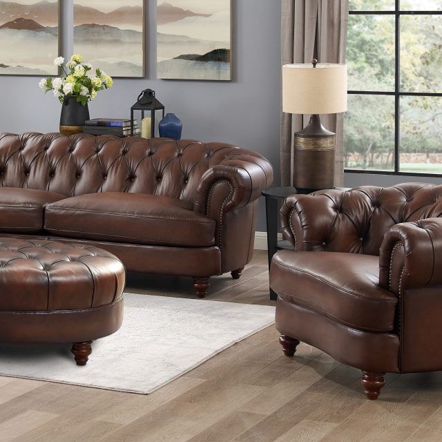 The Best Sofas with Ottomans in Brown
