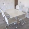White Gloss Round Extending Dining Tables (Photo 22 of 25)