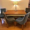 Oak Dining Tables And Fabric Chairs (Photo 24 of 25)