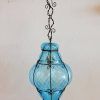 Turquoise Blown Glass Chandeliers (Photo 7 of 15)