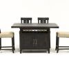 Jaxon 5 Piece Extension Counter Sets With Fabric Stools (Photo 4 of 25)