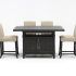 Jaxon 5 Piece Extension Counter Sets with Fabric Stools