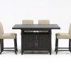 Jaxon 5 Piece Extension Counter Sets With Fabric Stools (Photo 1 of 25)