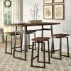 Jaxon 5 Piece Extension Counter Sets With Fabric Stools (Photo 16 of 25)