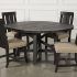 Jaxon Grey 5 Piece Round Extension Dining Sets with Wood Chairs