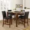 Jaxon 5 Piece Round Dining Sets With Upholstered Chairs (Photo 18 of 25)