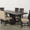 Jaxon Grey 5 Piece Extension Counter Sets With Fabric Stools (Photo 15 of 25)