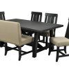 Jaxon Grey 6 Piece Rectangle Extension Dining Sets With Bench & Uph Chairs (Photo 8 of 25)