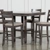 Jaxon Grey 5 Piece Extension Counter Sets With Fabric Stools (Photo 6 of 25)
