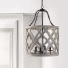 White Distressed Lantern Chandeliers (Photo 2 of 15)