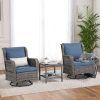 Side Table Iron Frame Patio Furniture Set (Photo 6 of 15)