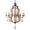 French Wooden Chandelier (Photo 1 of 15)