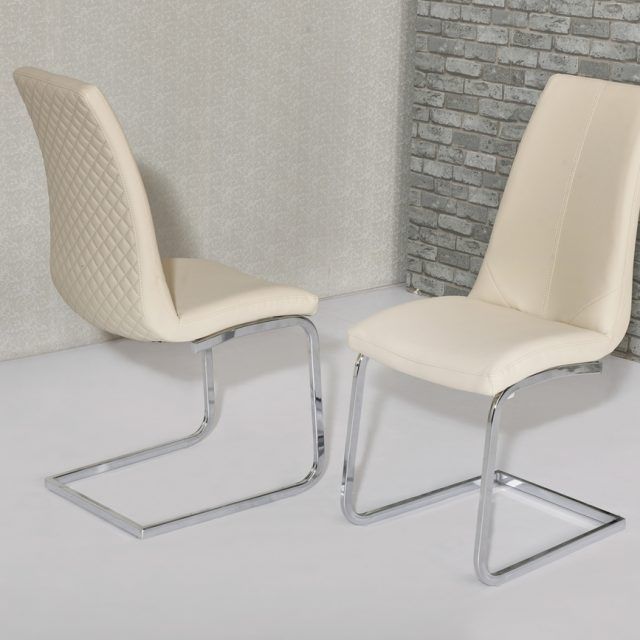 25 Photos Cream Leather Dining Chairs