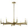 Natural Brass 19-Inch Eight-Light Chandeliers (Photo 3 of 15)