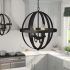 25 Collection of La Barge 3-light Globe Chandeliers