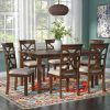 Laconia 7 Pieces Solid Wood Dining Sets (Set Of 7) (Photo 7 of 25)