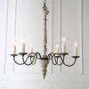 French White 27-Inch Six-Light Chandeliers (Photo 10 of 15)