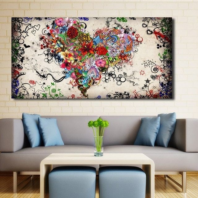 15 The Best Abstract Wall Art Living Room