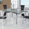Modern Glass Top Extension Dining Tables In Stainless (Photo 3 of 25)