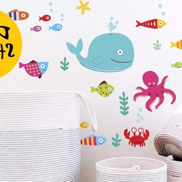 15 Inspirations Fish Decals for Bathroom