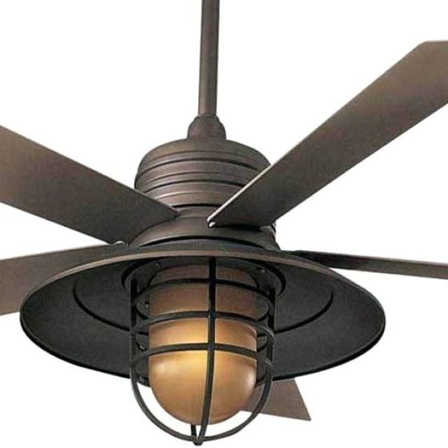 15 Best Collection of Outdoor Ceiling Fans with Cage