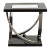 Ina Matte Black 60 Inch Counter Tables With Frosted Glass (Photo 9 of 25)