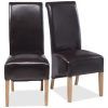 Oak Leather Dining Chairs (Photo 3 of 25)