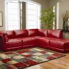 Red Faux Leather Sectionals (Photo 6 of 15)