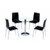 Round Black Glass Dining Tables And 4 Chairs (Photo 17 of 25)