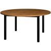 Metal Legs And Oak Top Round Console Tables (Photo 2 of 15)