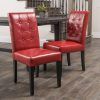 Red Leather Dining Chairs (Photo 18 of 25)