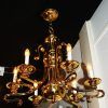 Natural Brass Six-Light Chandeliers (Photo 5 of 15)